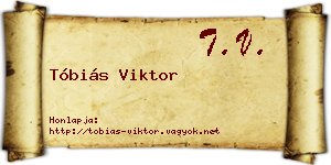Tóbiás Viktor névjegykártya